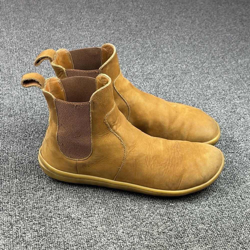 Vivobarefoot Chelsea Boots Tan Nubuck Thermal Barefoot Minimalist Size 40 L